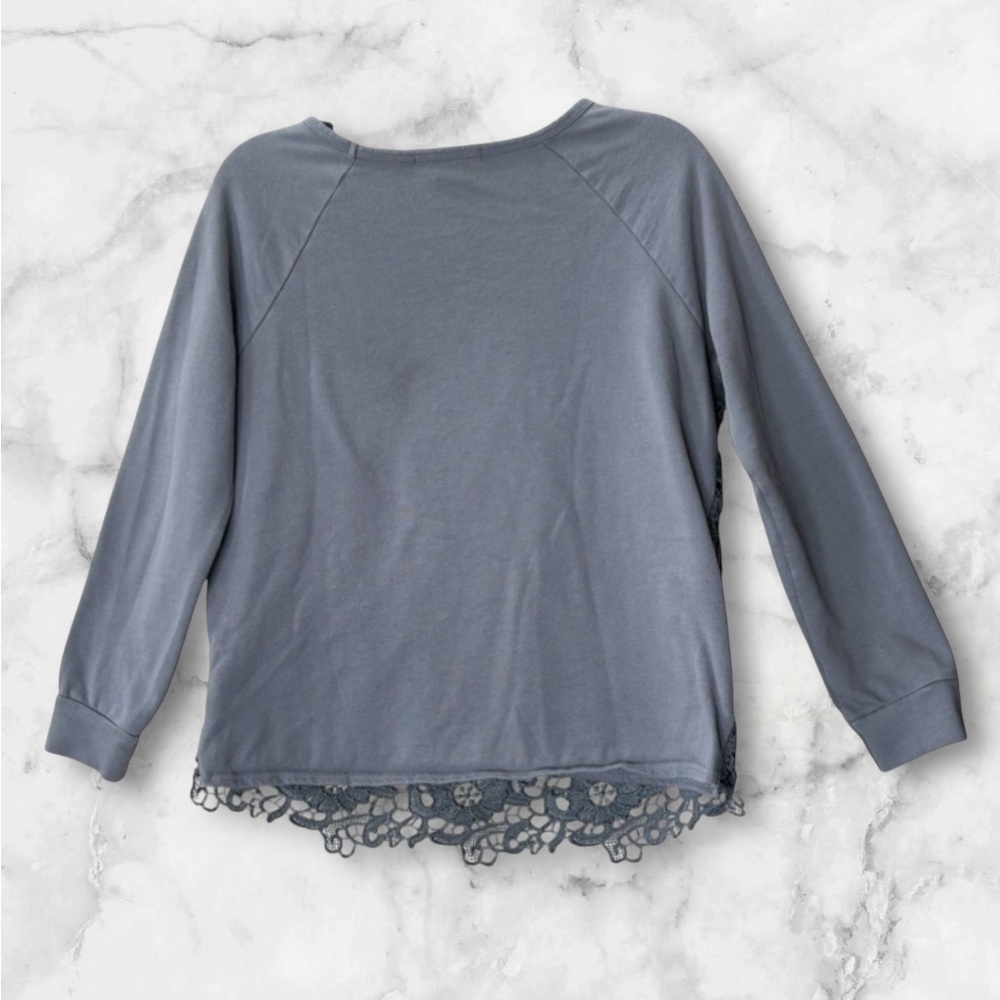 Adrianna Papell Gray Floral Lace Overlay
Pullover Sweater Sweatshirt Size S - Picture 4 of 9